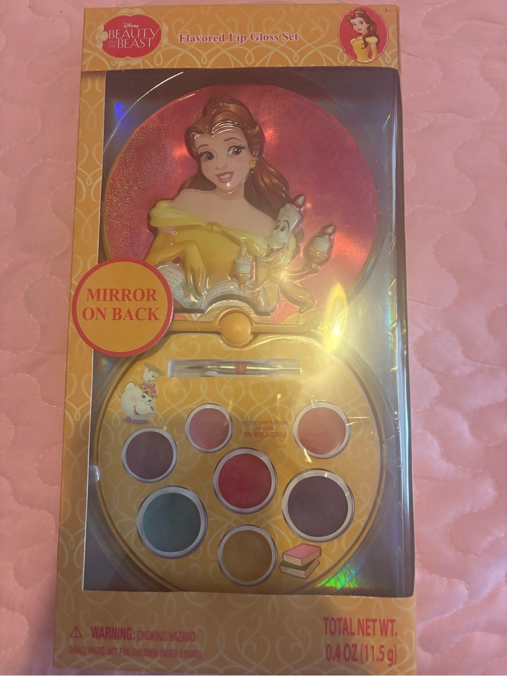 Disney Beauty and the Beast Belle Flavored Lip Gloss Set - Yellow Pink - Picture 2 of 3